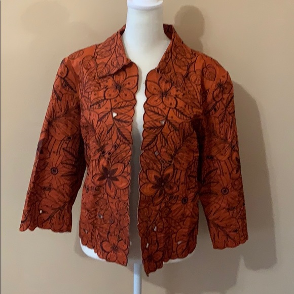 Jackets & Blazers - Trenz embroidered eyelet jacket/blazer